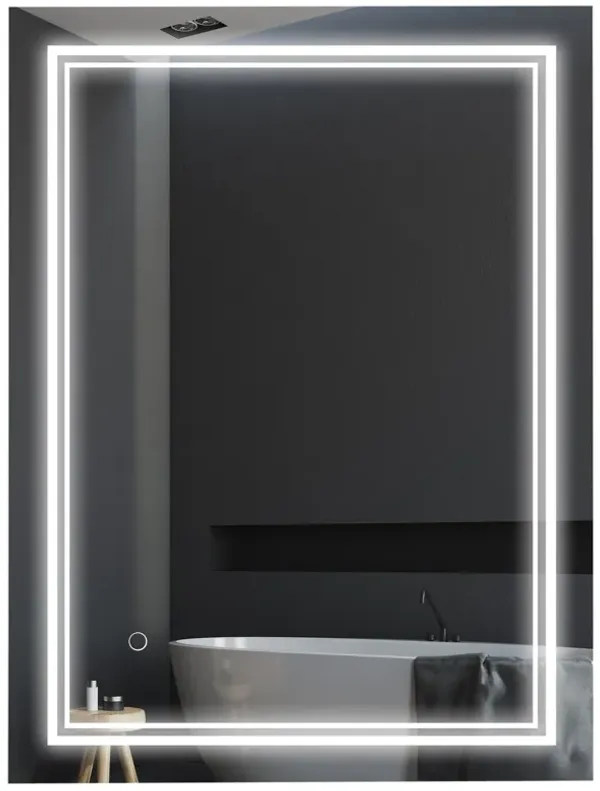 Modern Bathroom Mirror: 32x24 LED Lighted Smart Touch Vanity Mirror