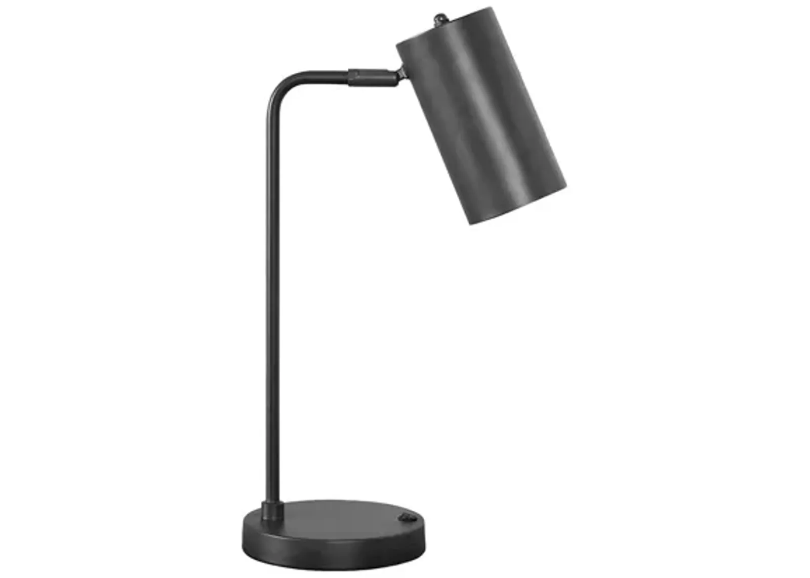 Monarch Specialties I 9645 - Lighting, 18"H, Table Lamp, Usb Port Included, Grey Metal, Grey Shade, Modern