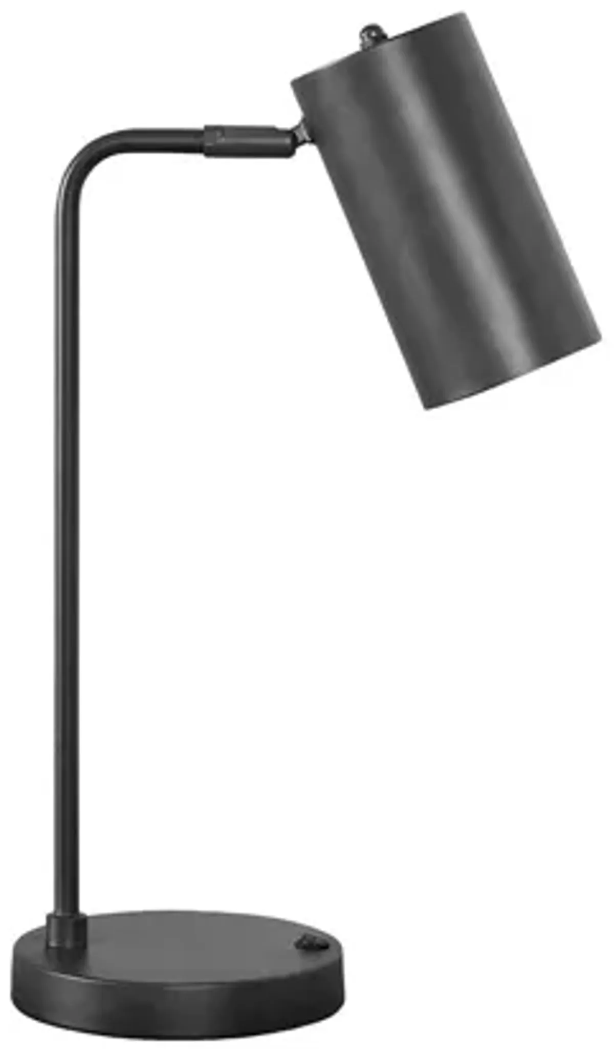 Monarch Specialties I 9645 - Lighting, 18"H, Table Lamp, Usb Port Included, Grey Metal, Grey Shade, Modern