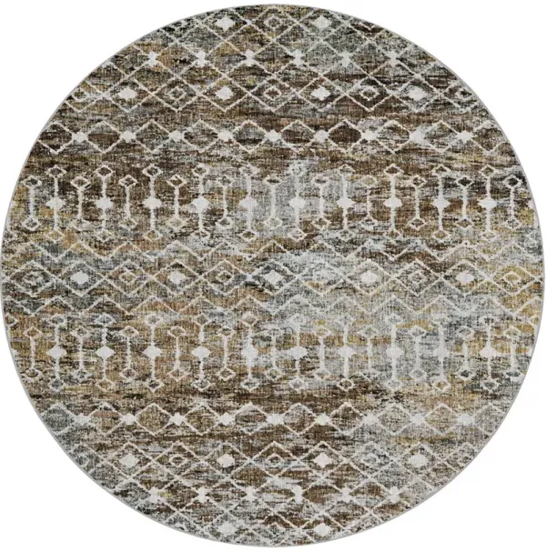 Lorenzo LN7 Brown 8' Round Rug