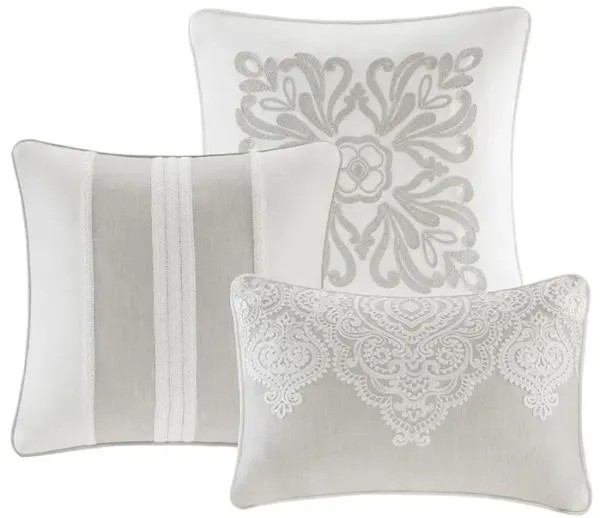 Belen Kox Natural Chain Stitch Embroidery 8pcs Comforter Set, Belen Kox