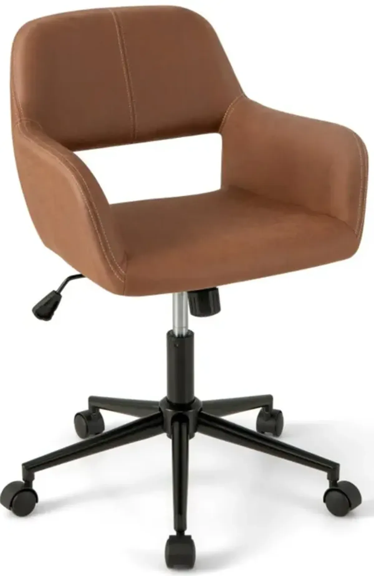 Hivvago Mid Century Office Chair Faux Leather with Armrests