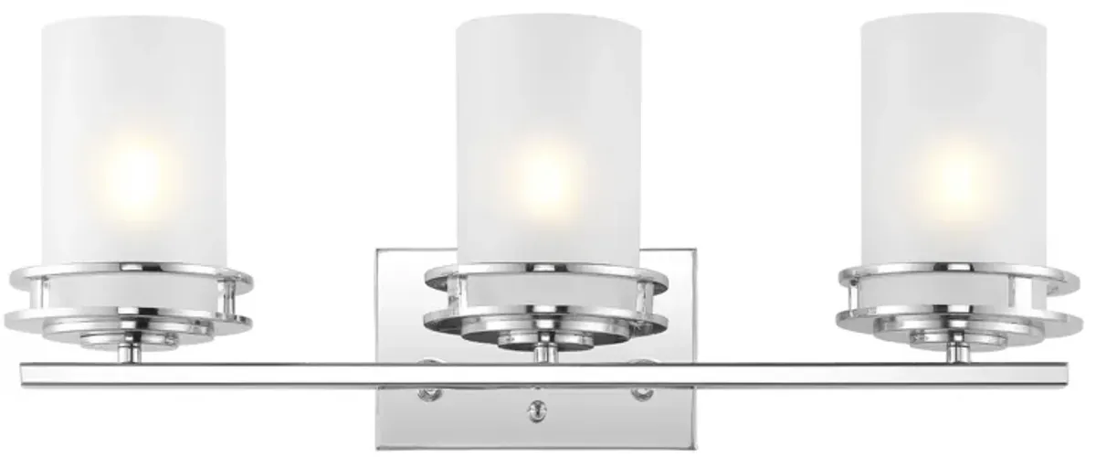 Fairfax Metal/Frosted Glass Contemporary Glam LED Vanity Light