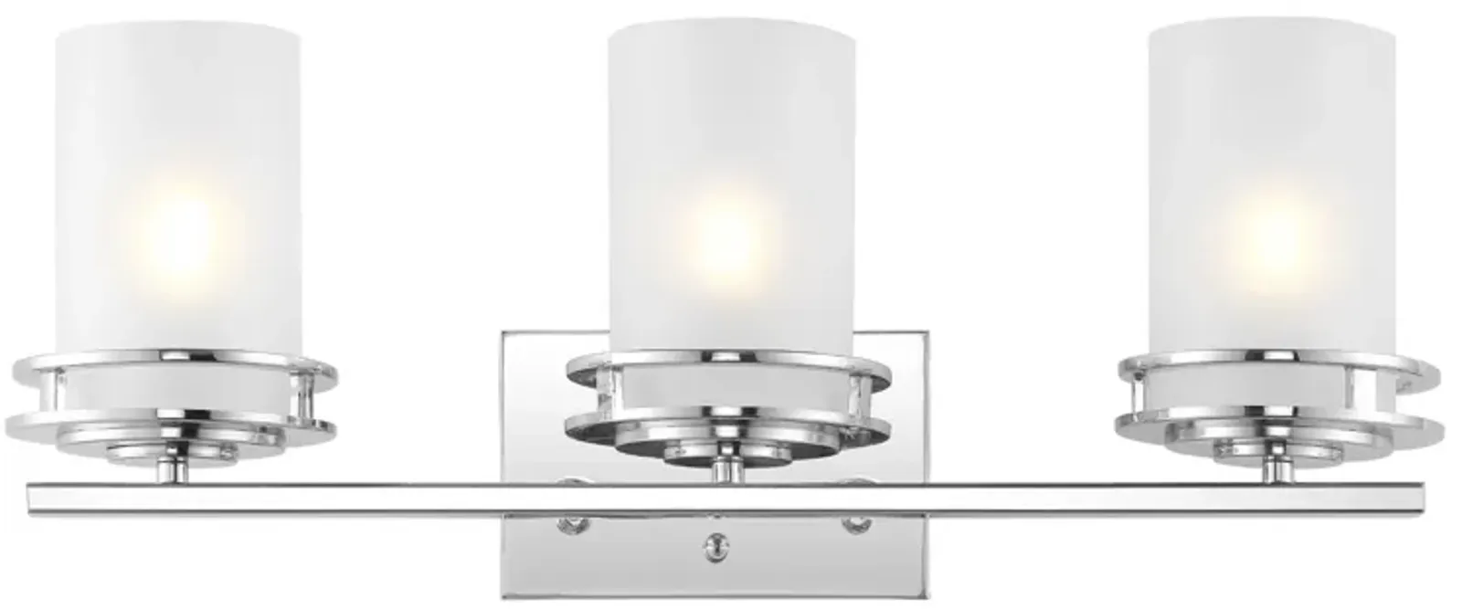 Fairfax Metal/Frosted Glass Contemporary Glam LED Vanity Light