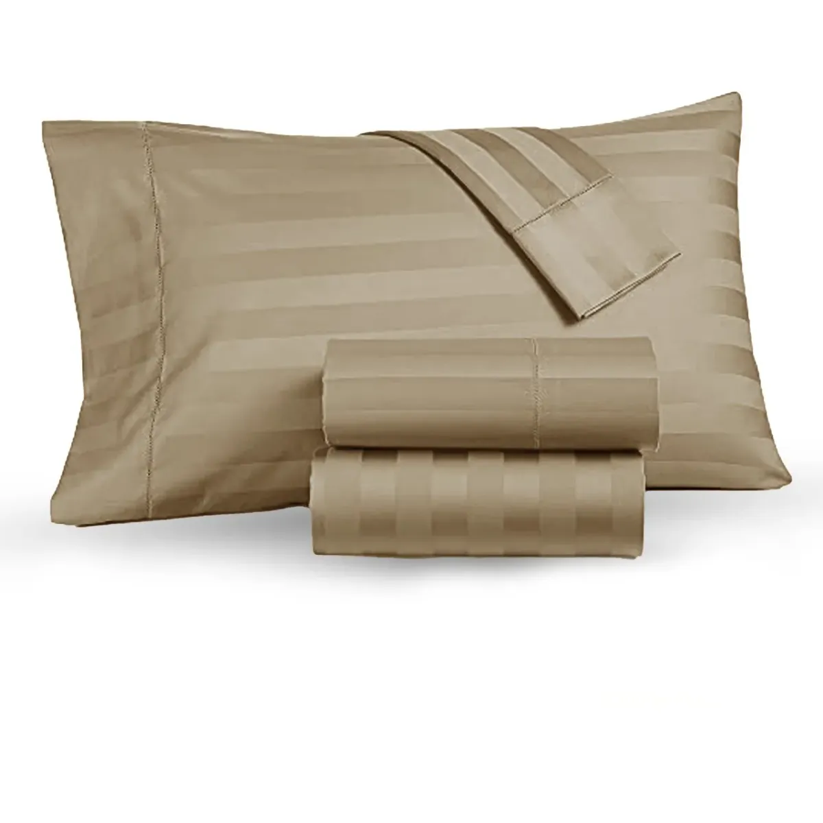 Striped Double Brushed Cooling Microfiber Sheet Set