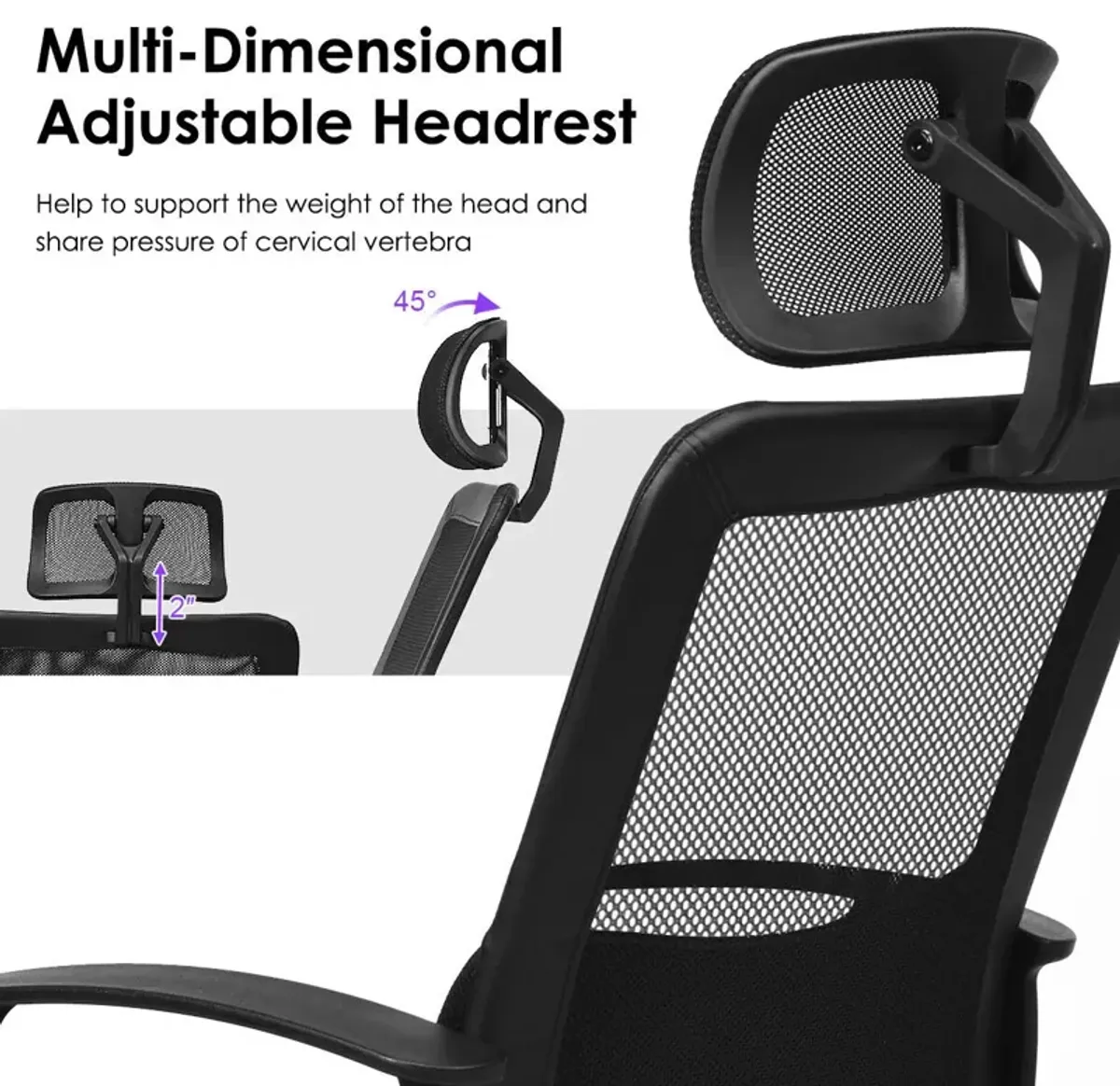 Mesh Office Chair High Back Ergonomic Swivel Chair