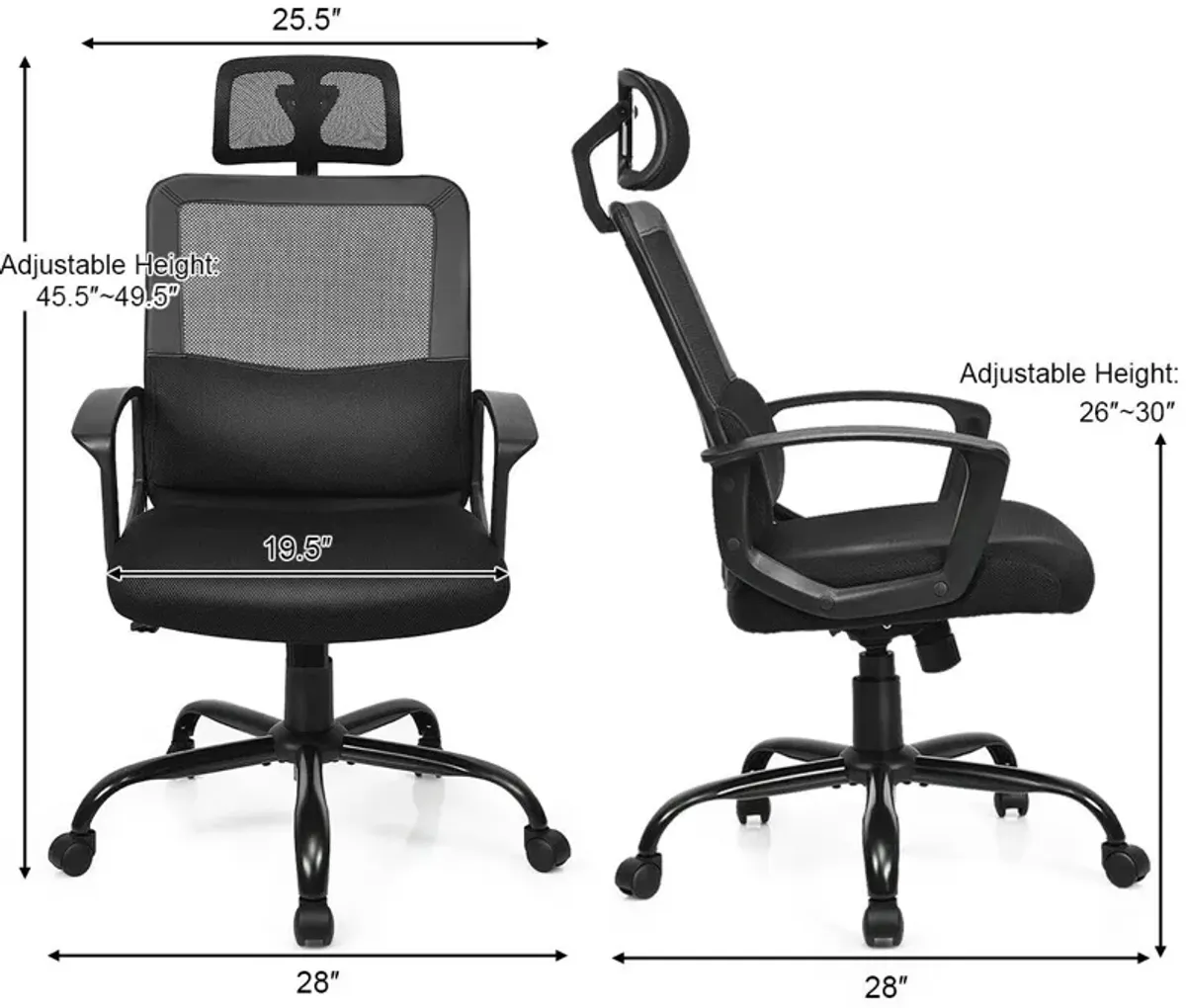 Mesh Office Chair High Back Ergonomic Swivel Chair