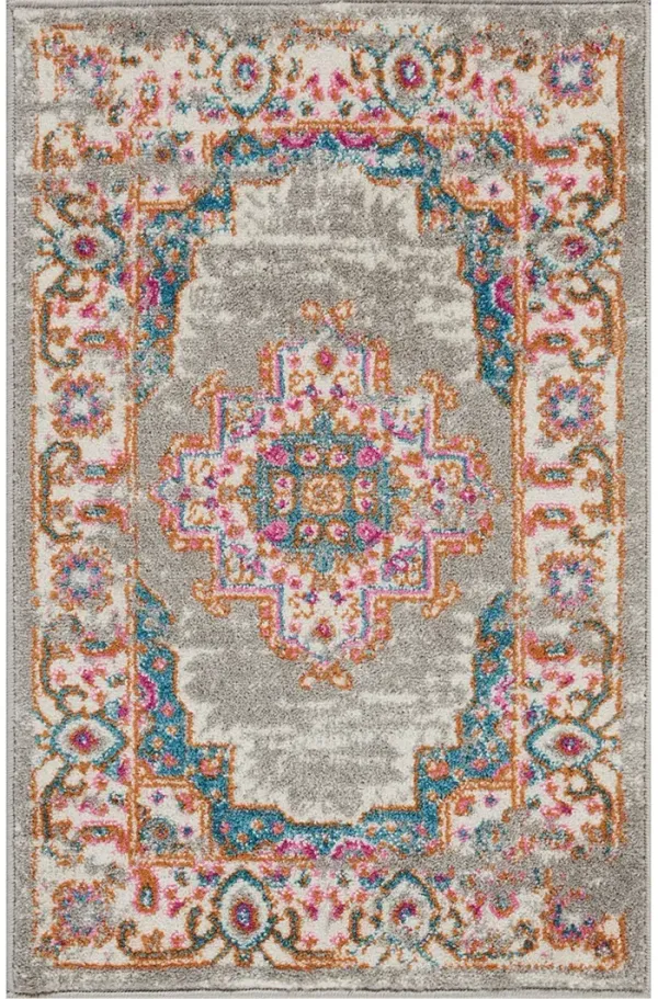 Passion PSN03 Gray 1'10" x 6' Rug