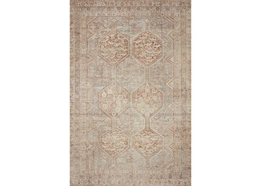 Jules JUL04 Tangerine/Mist 9'6" x 14' Rug by Chris Loves Julia × Loloi