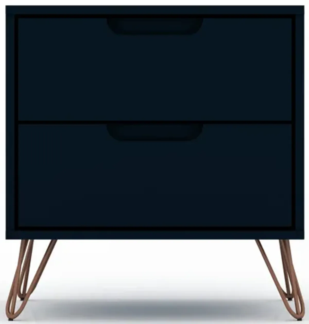Rockefeller Blue 2-Drawer Nightstand