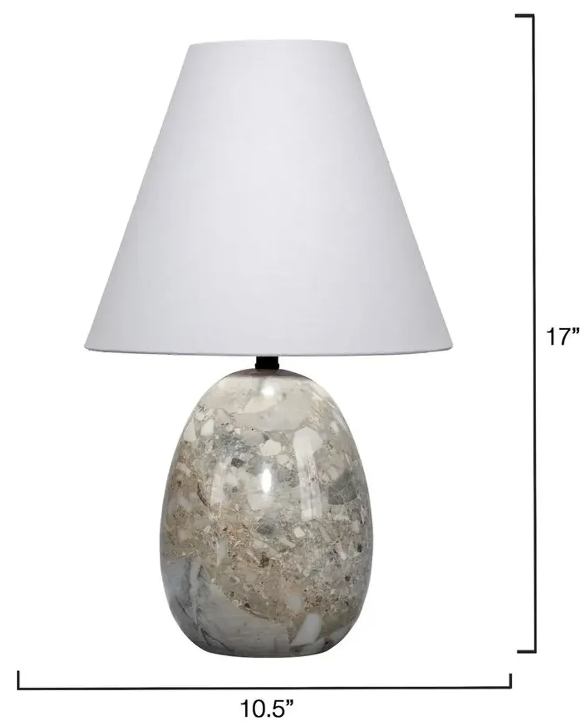 Capsule Table Lamp, Travertine