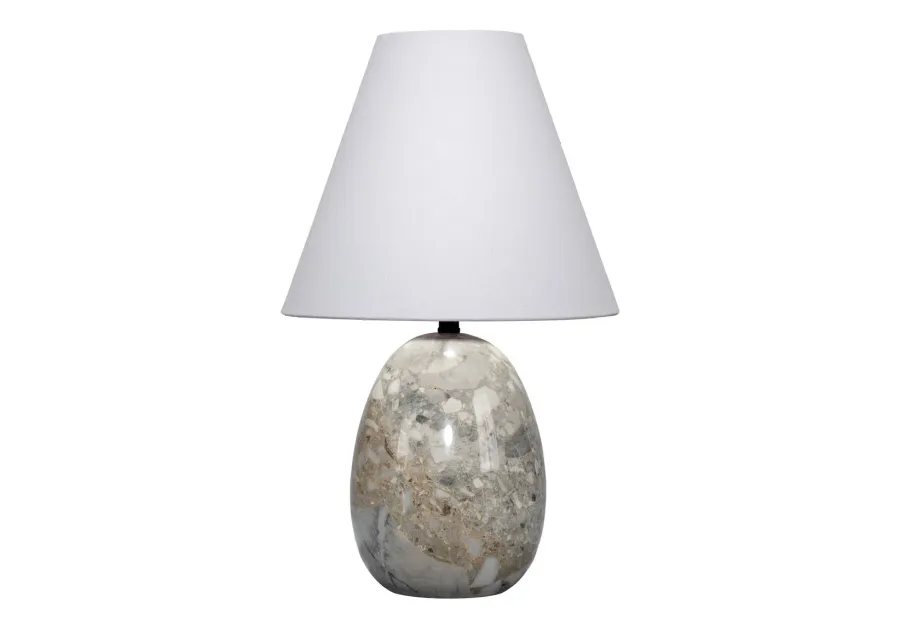 Capsule Table Lamp, Travertine