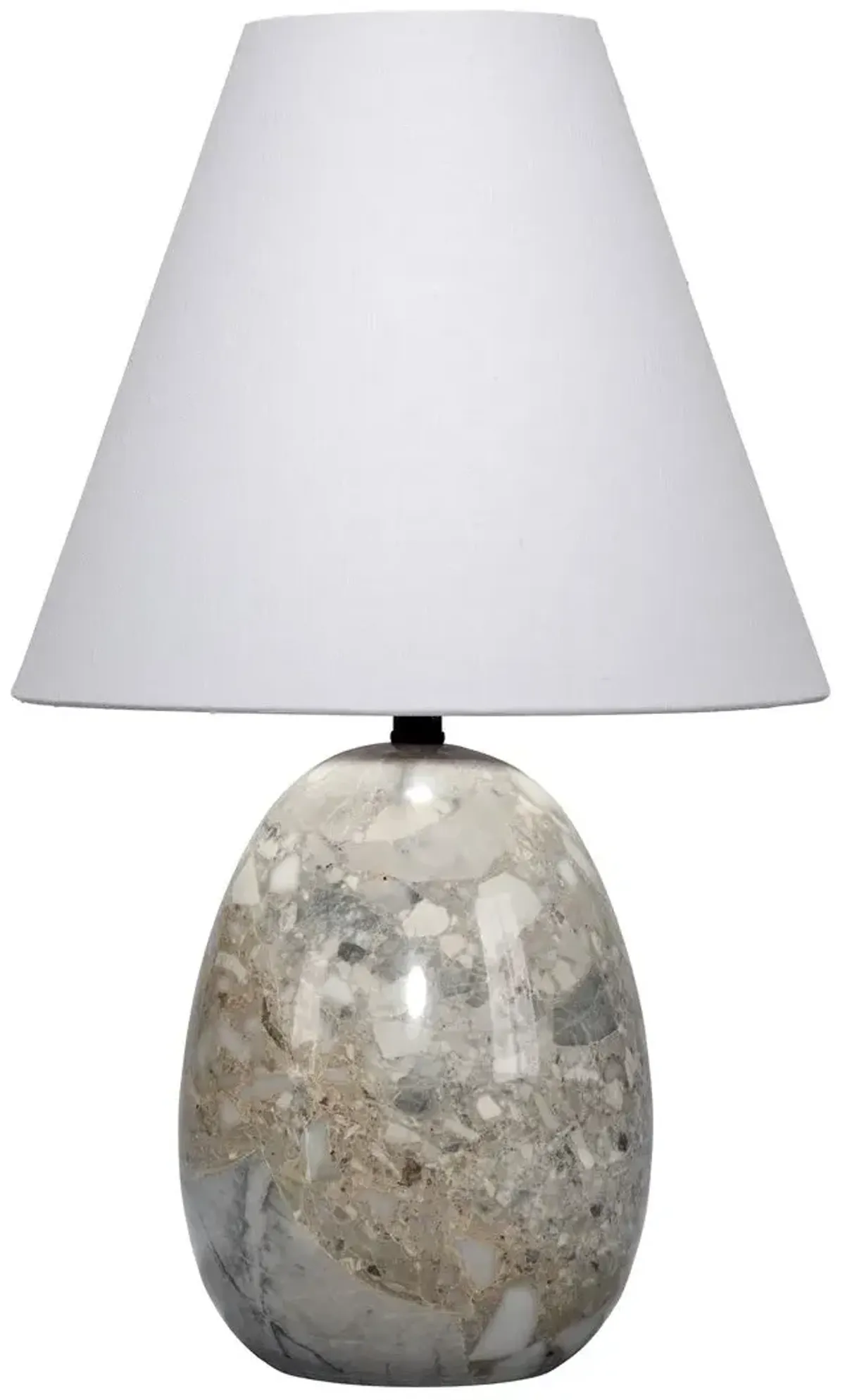 Capsule Table Lamp, Travertine