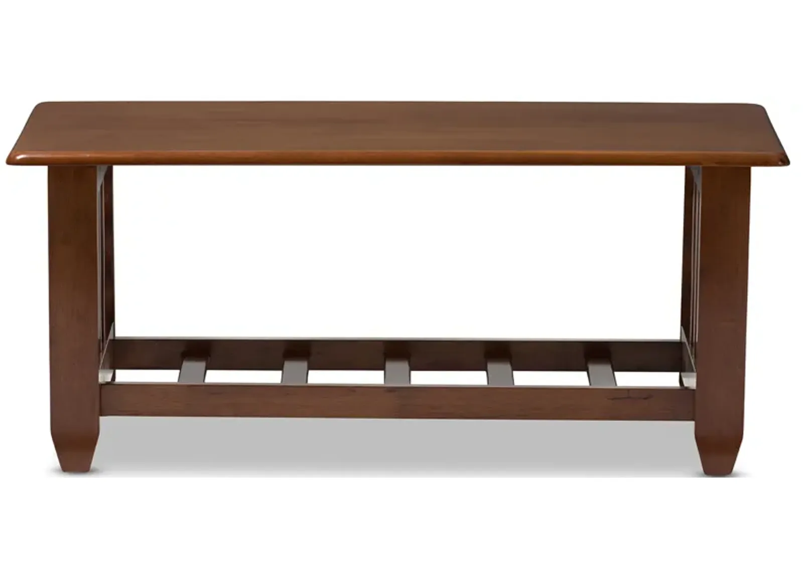 Baxton Studio Larissa Classic Cherry Finished Brown Wood Living Room Occasional Coffee Table