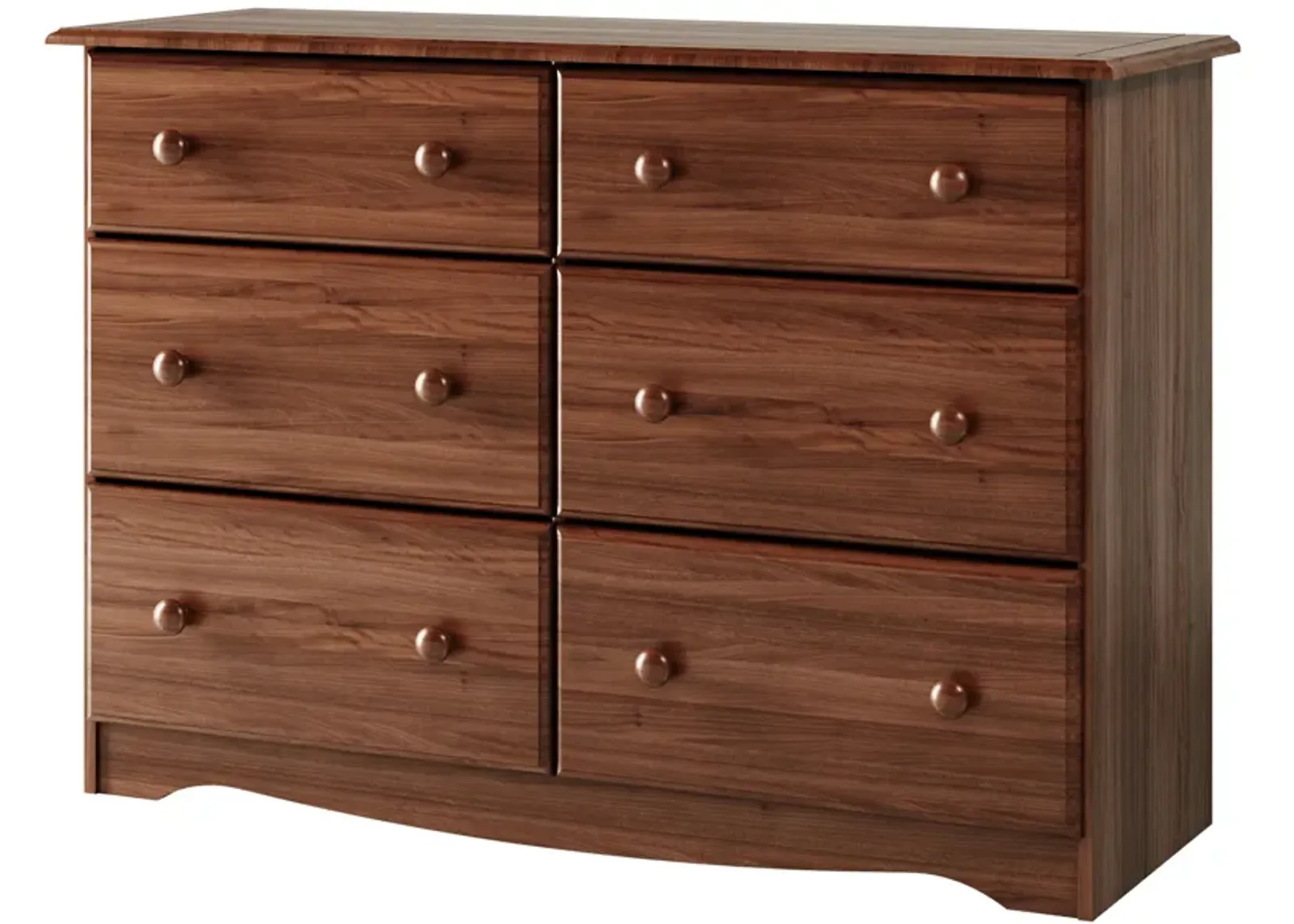 100% Solid Wood 6-Drawer Double Dresser