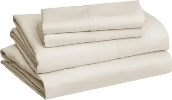 1000 Thread Count Egyptian Cotton 4 Piece Sheet Set with Deep Pocket Fitted Sheet