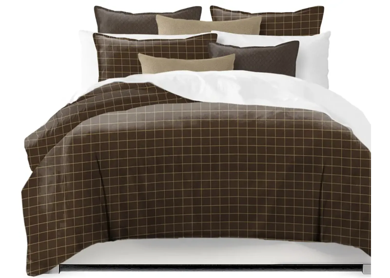 6ix Tailors Fine Linens Ansible Chocolate Coverlet Set