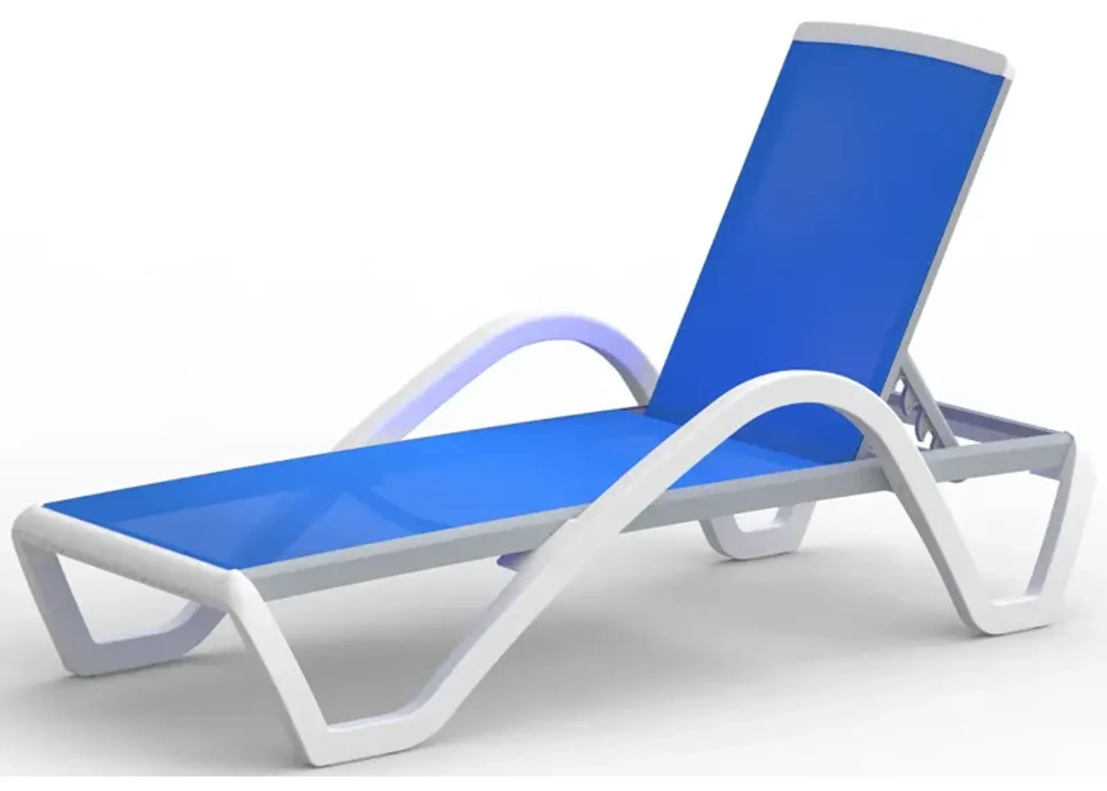 Adjustable Aluminum Pool Lounge Chair - Blue