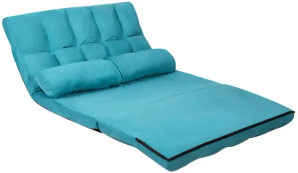 6-Position Foldable Floor Sofa Bed with Detachable Cloth Cover