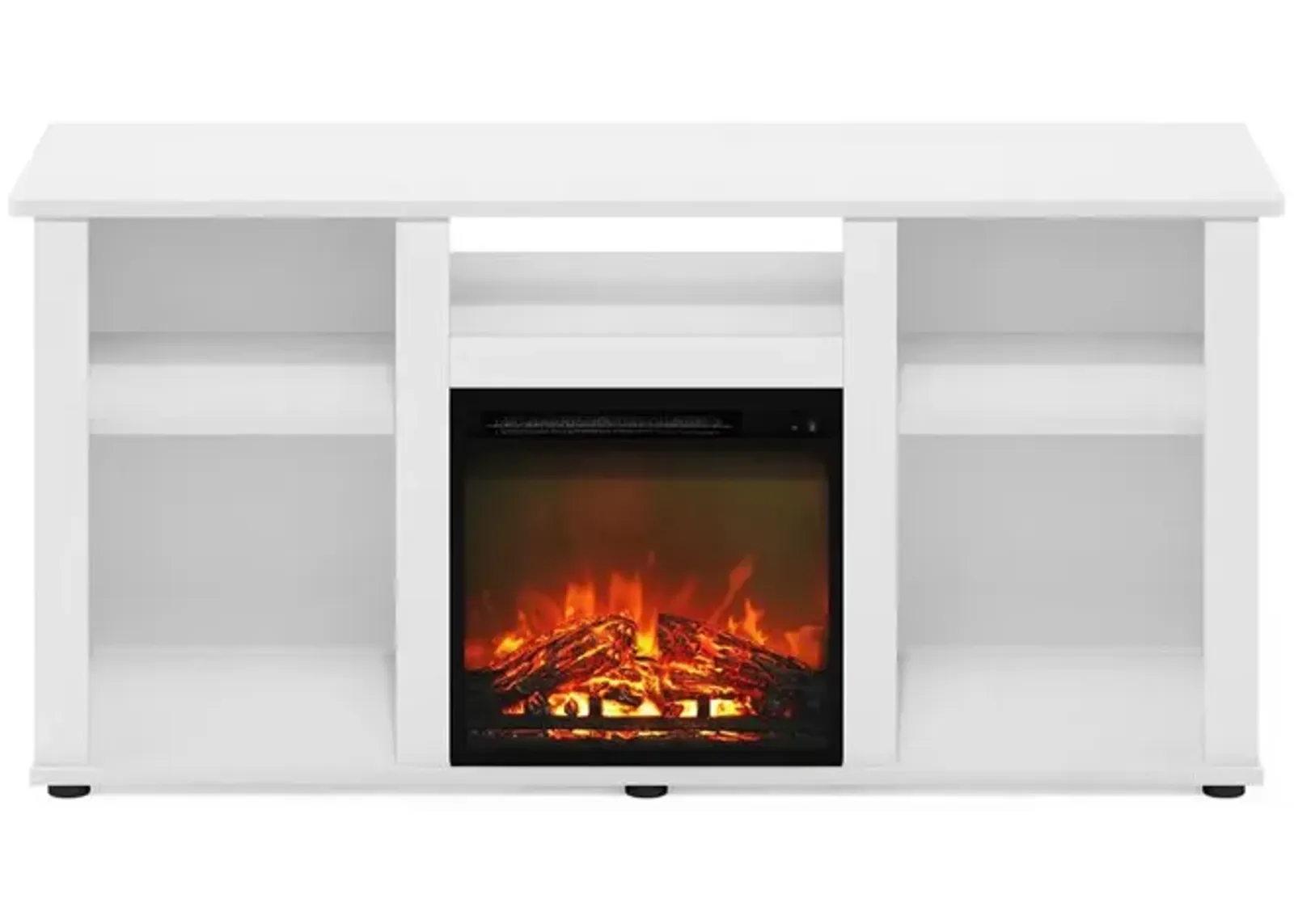 Fireplace TV Entertainment Center with Open Storage Compartment for TV up to 55"