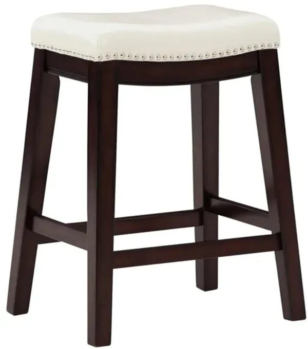 26-36 Inch Swivel Barstool Chair Set of 2, Adjustable, Black Faux Leather - Benzara