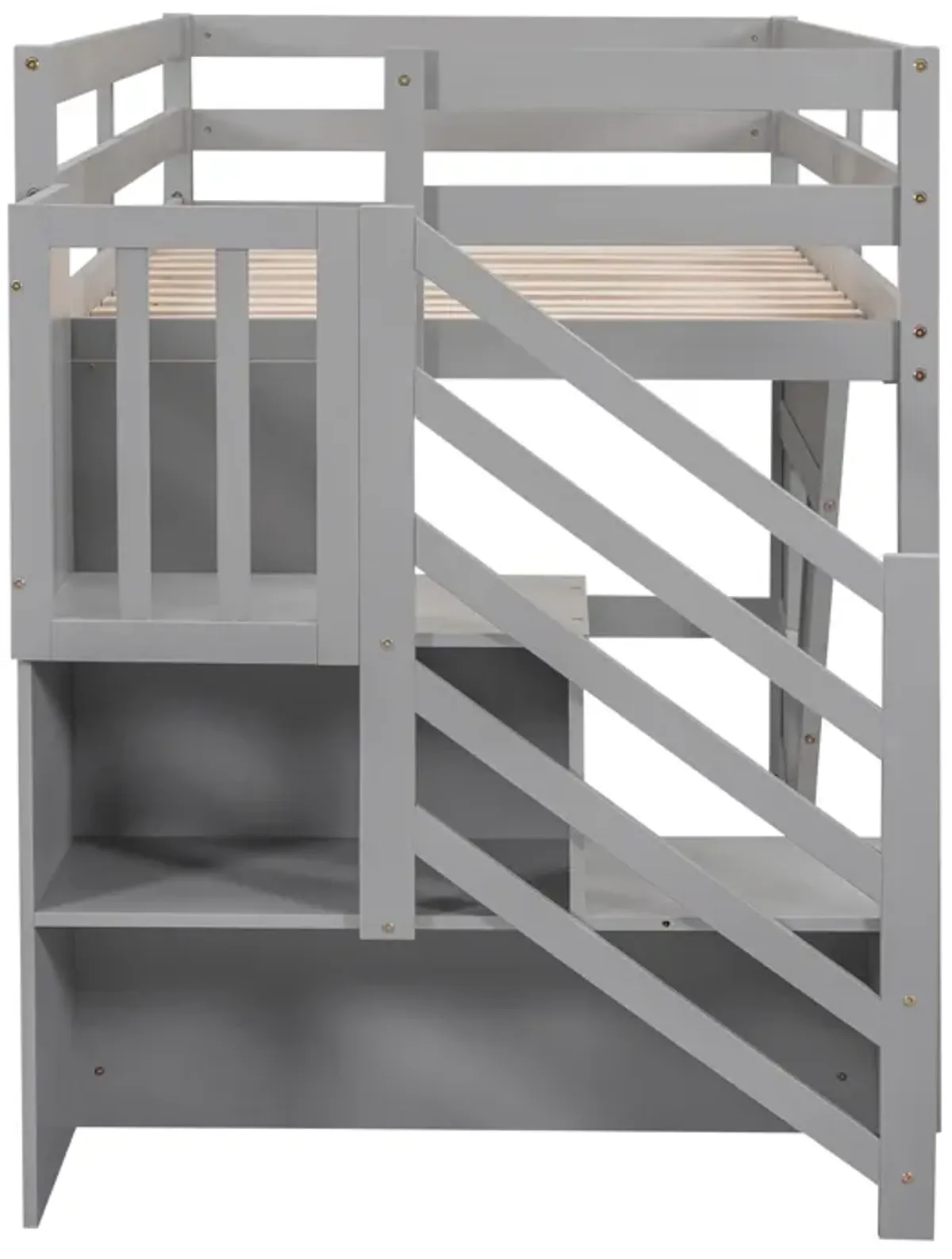 Merax Loft Bed with Storage Staircase