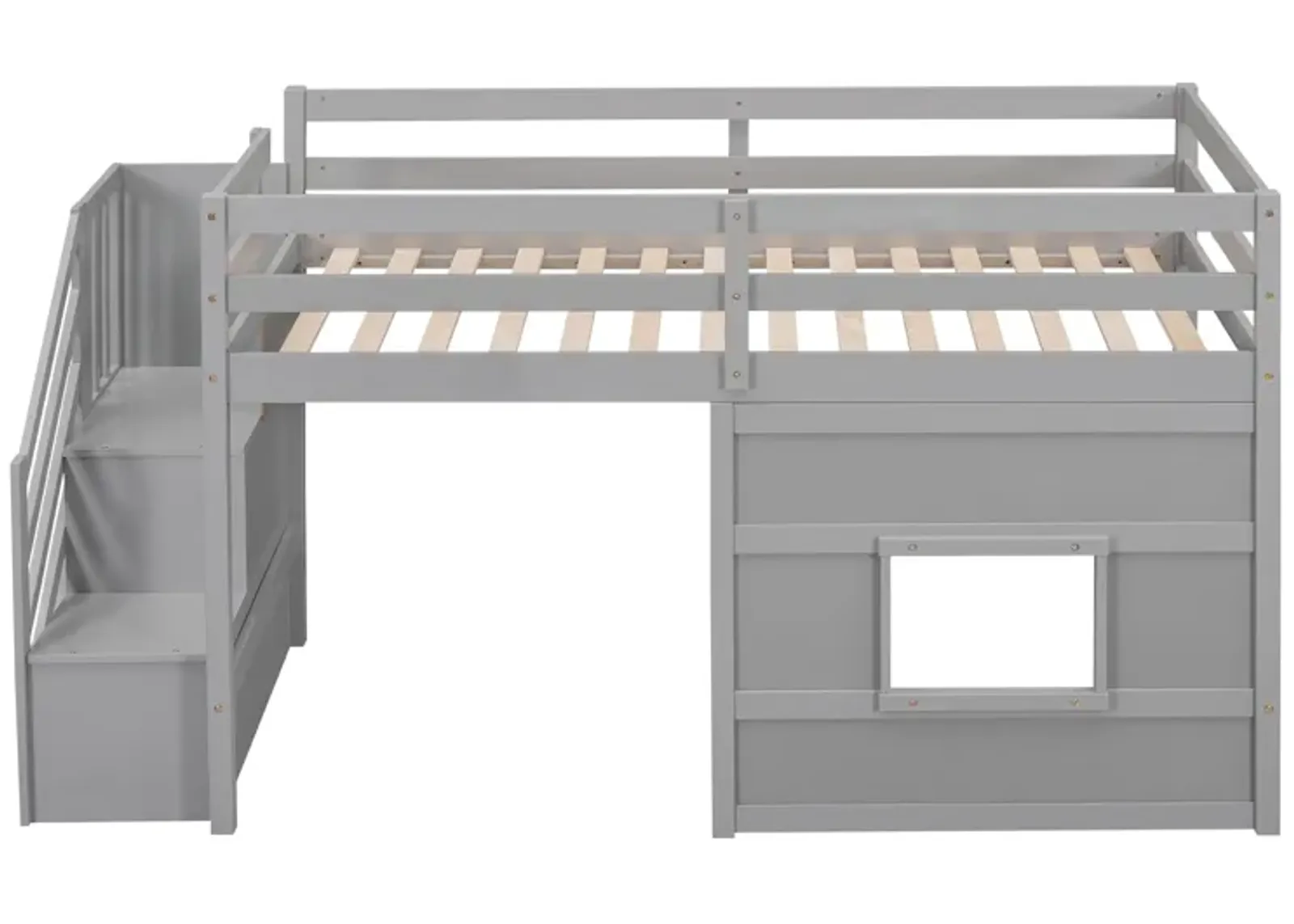 Merax Loft Bed with Storage Staircase