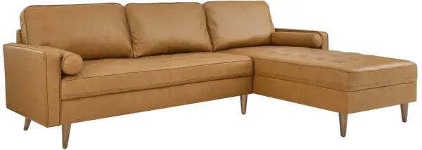 Valour 98" Leather Sectional Sofa