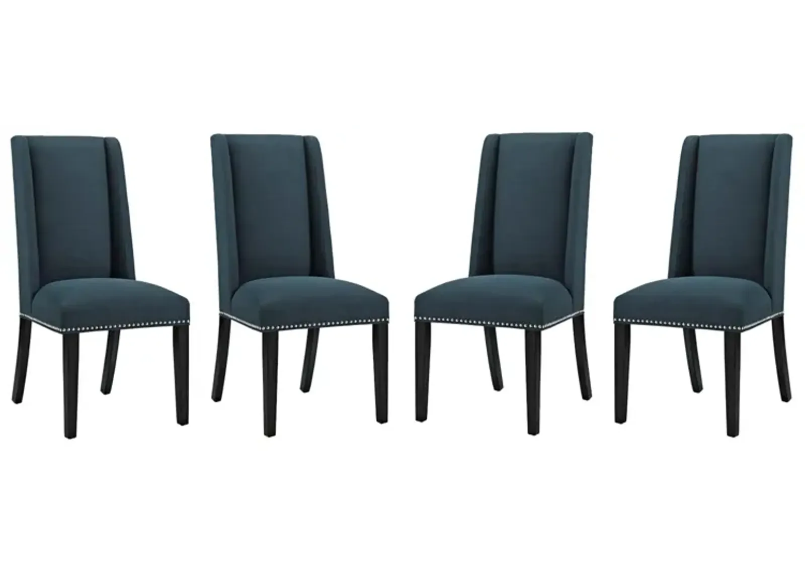 Baron Dining Chair Fabric Set of 4-Benzara