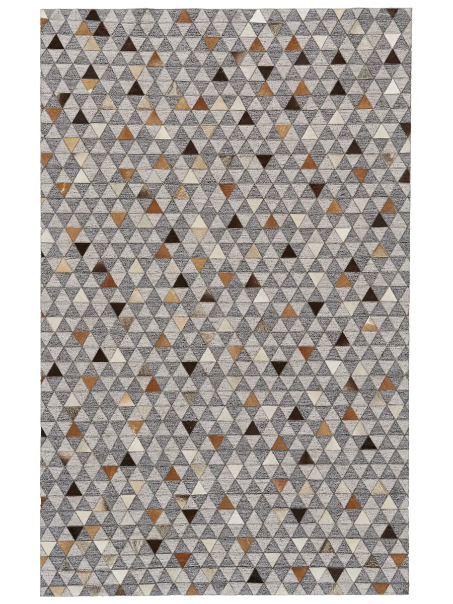 Fannin 0755F Gray/Ivory/Brown 5' x 8' Rug