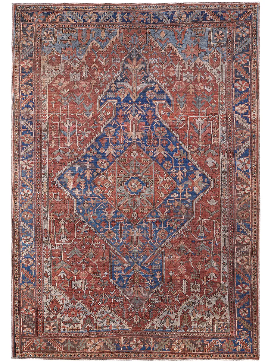 Rawlins 39HQF Red/Tan/Blue 3'11" x 6' Rug