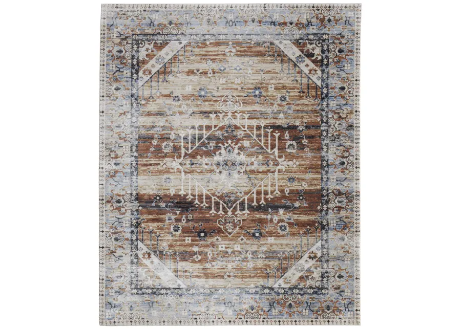 Melrose 39NZF 7'10" x 10'3" Ivory/Red/Blue Rug