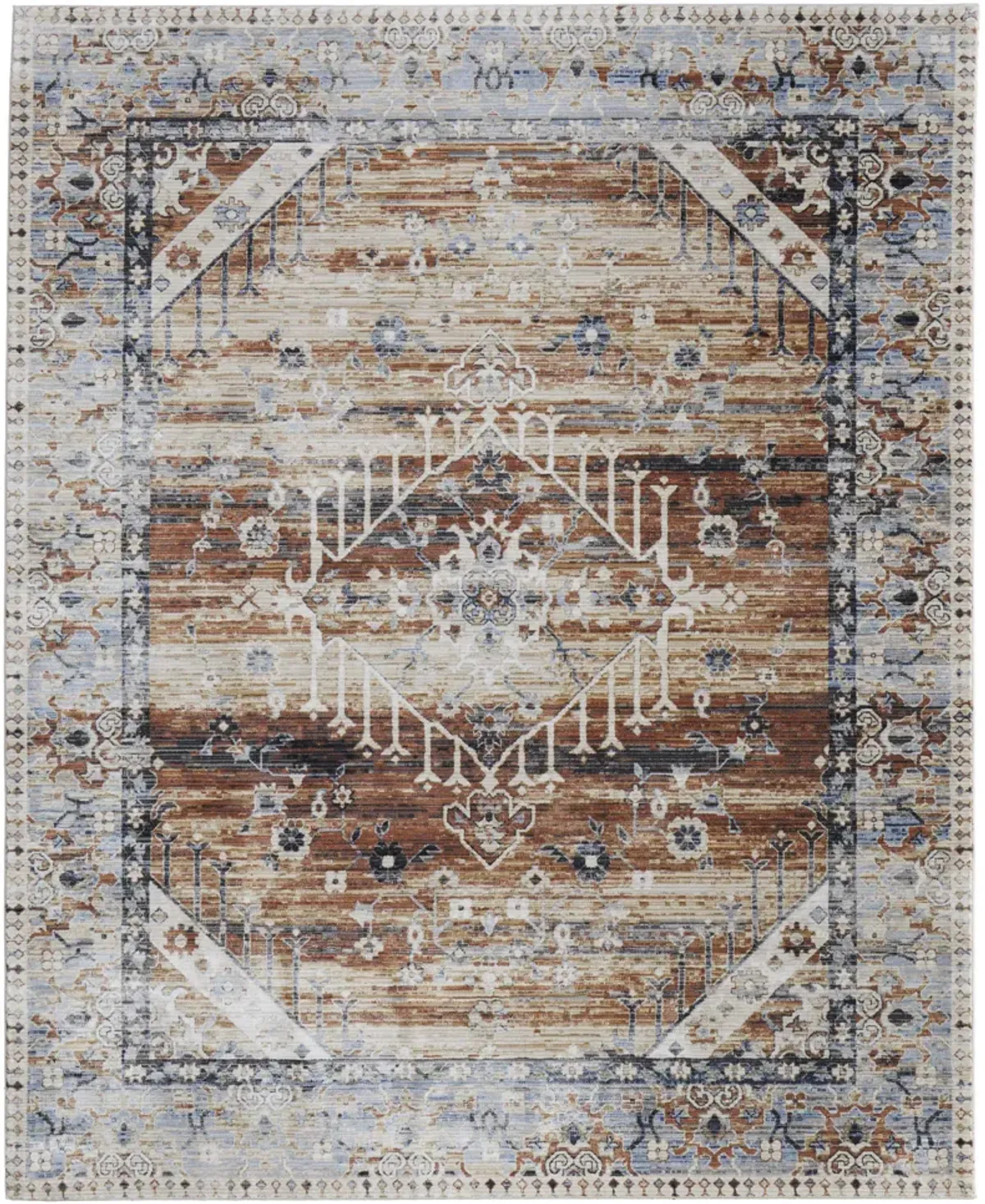 Melrose 39NZF 7'10" x 10'3" Ivory/Red/Blue Rug