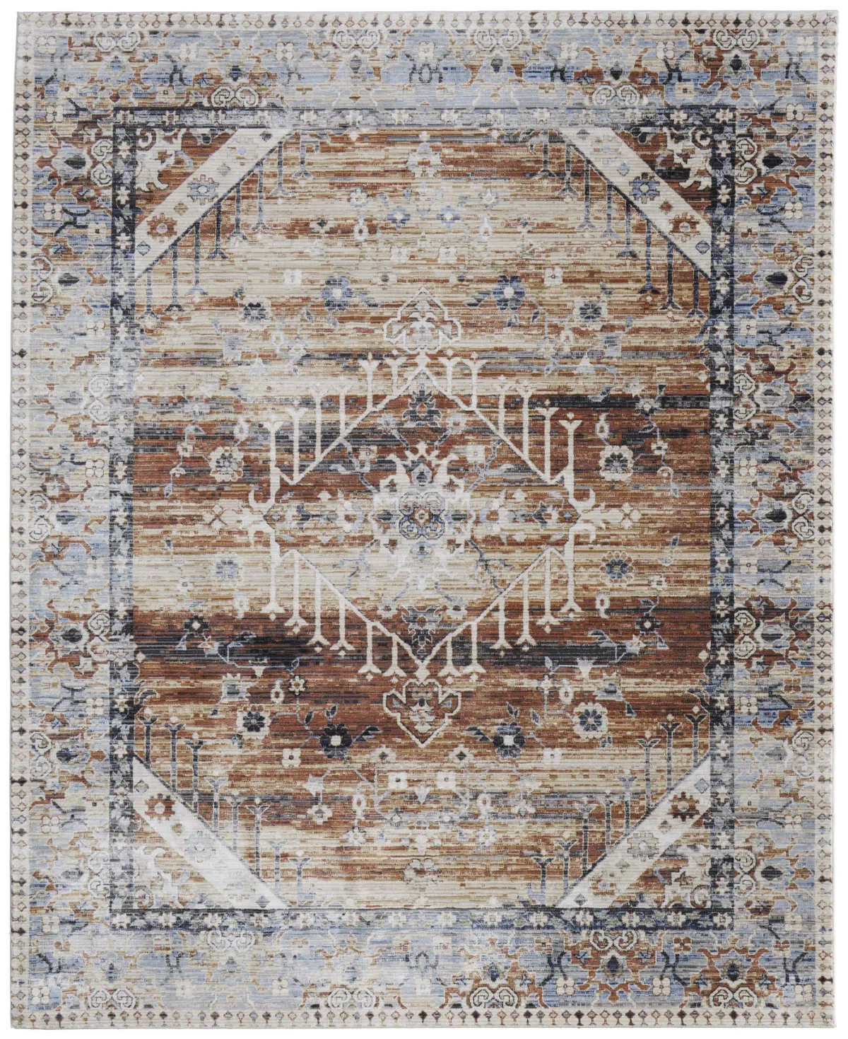 Melrose 39NZF 7'10" x 10'3" Ivory/Red/Blue Rug