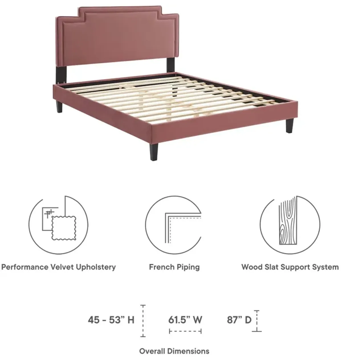 Modway - Liva Performance Velvet King Bed