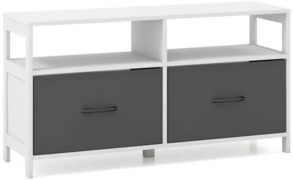 Hivvago Fabric Chest of Drawers with 2 Drawers and 2 Open Shelves