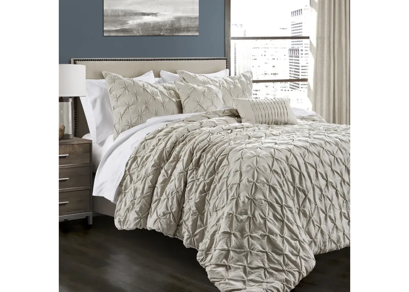 Ravello Pintuck Comforter 5-Pc Set