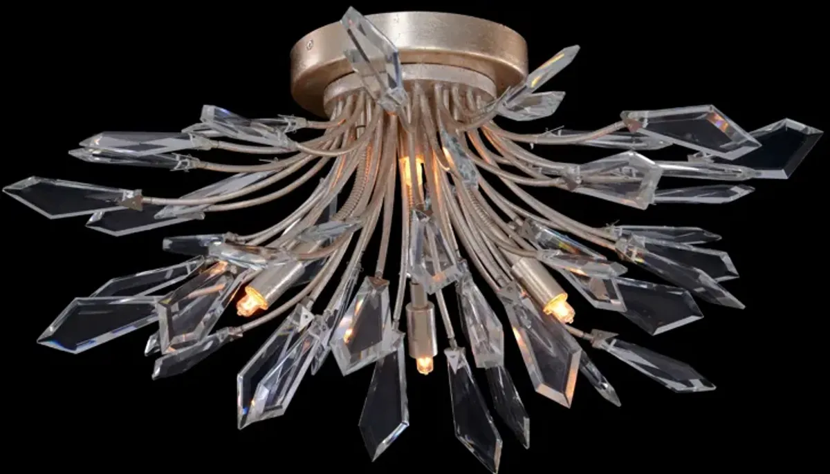 Kōtta Four-Light Cut-Crystal Flush Mount