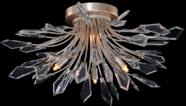 Kōtta Four-Light Cut-Crystal Flush Mount