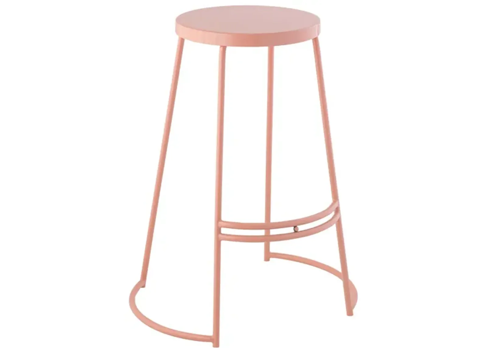 Hula 28.75" Modern Designer Iron Curved Backless Bar Stool