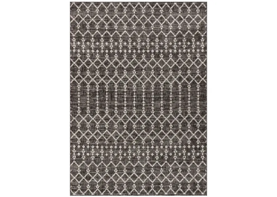 Ourika Moroccan Geometric Textured Weave Indoor/Outdoor Runner Rug