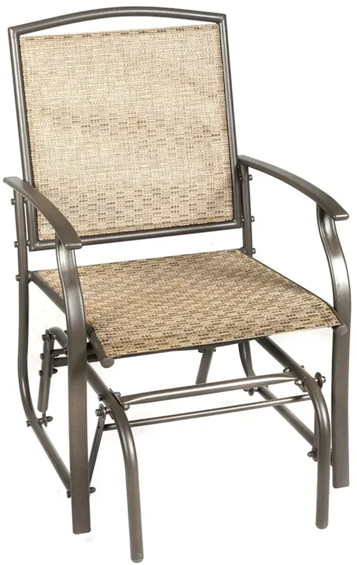 Steel Frame Garden Swing Single Glider Chair Rocking Seating