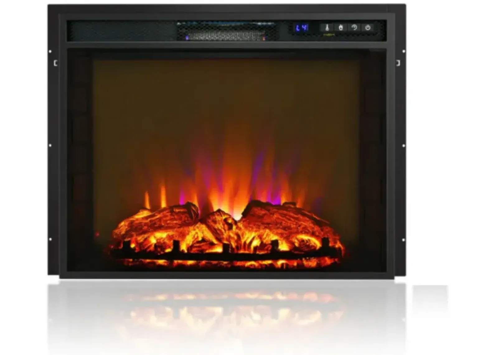 26 Inch Recessed Electric Fireplace heater with Remote Control