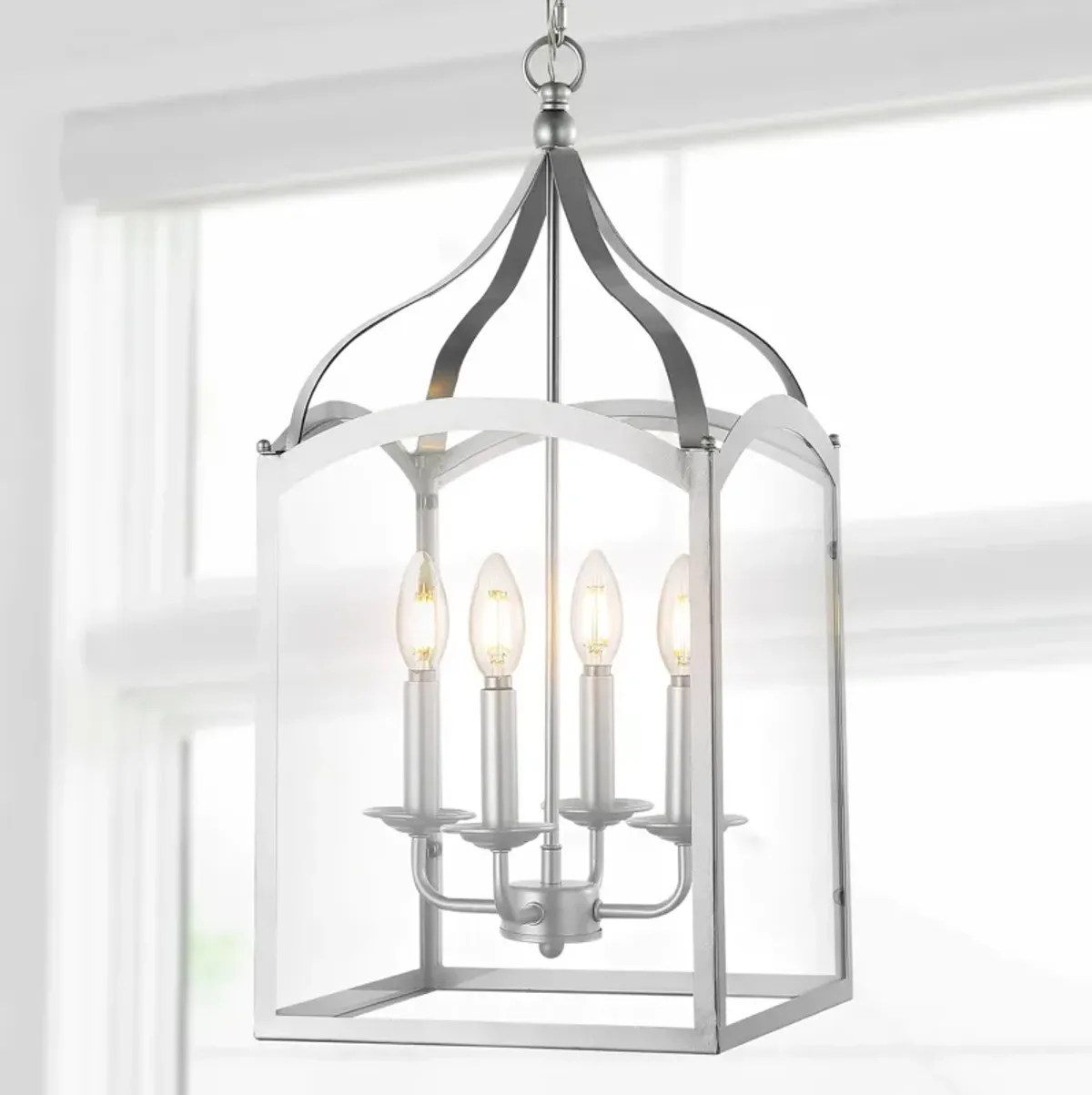 Ruth Traditional Classic Lantern Metal/Glass LED Pendant