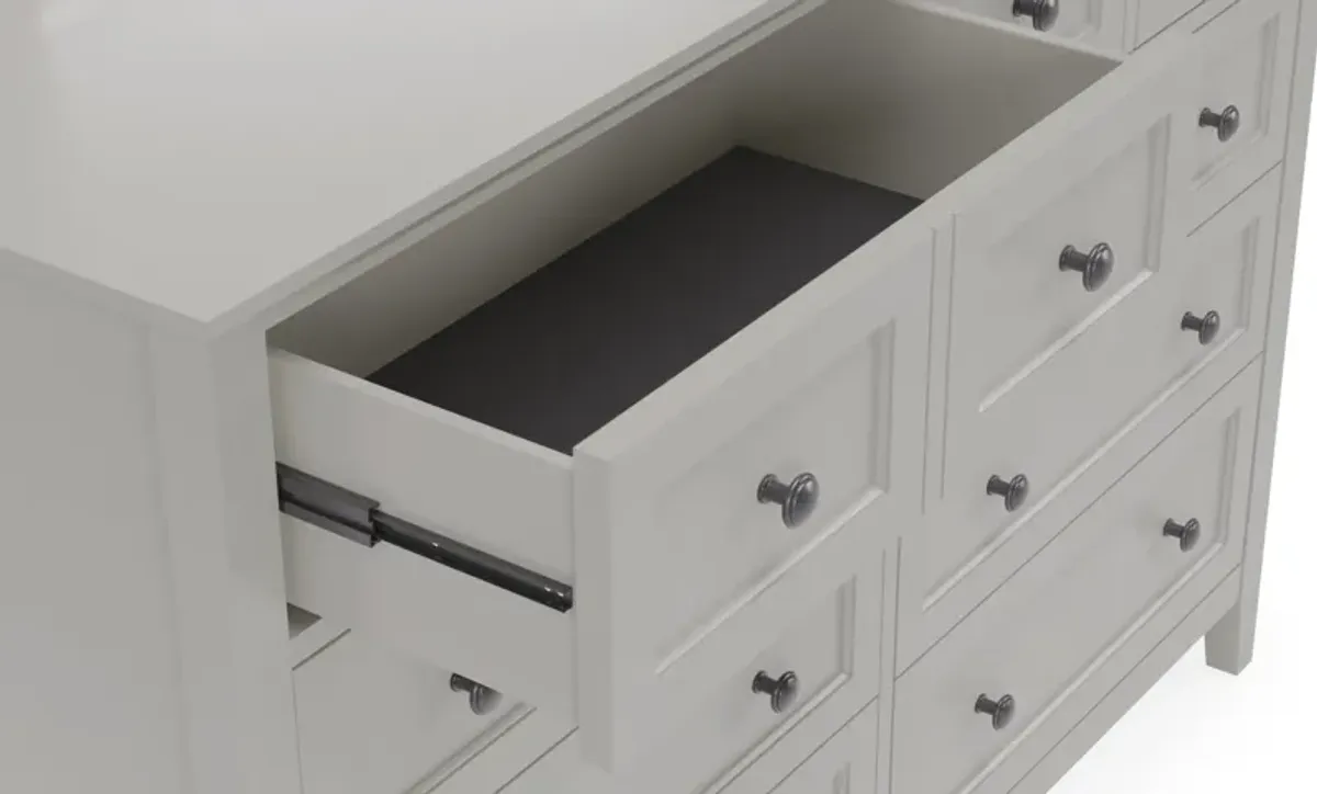 Grace Eight Drawer Dresser in Elephant Gray