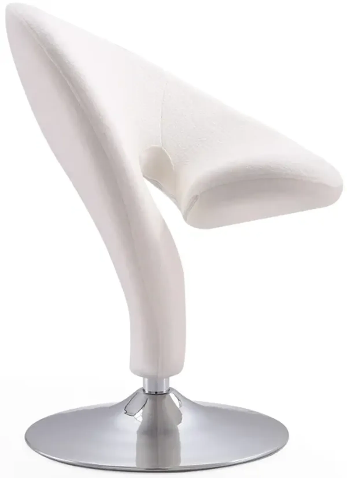 Curl Cream Swivel Accent Chair