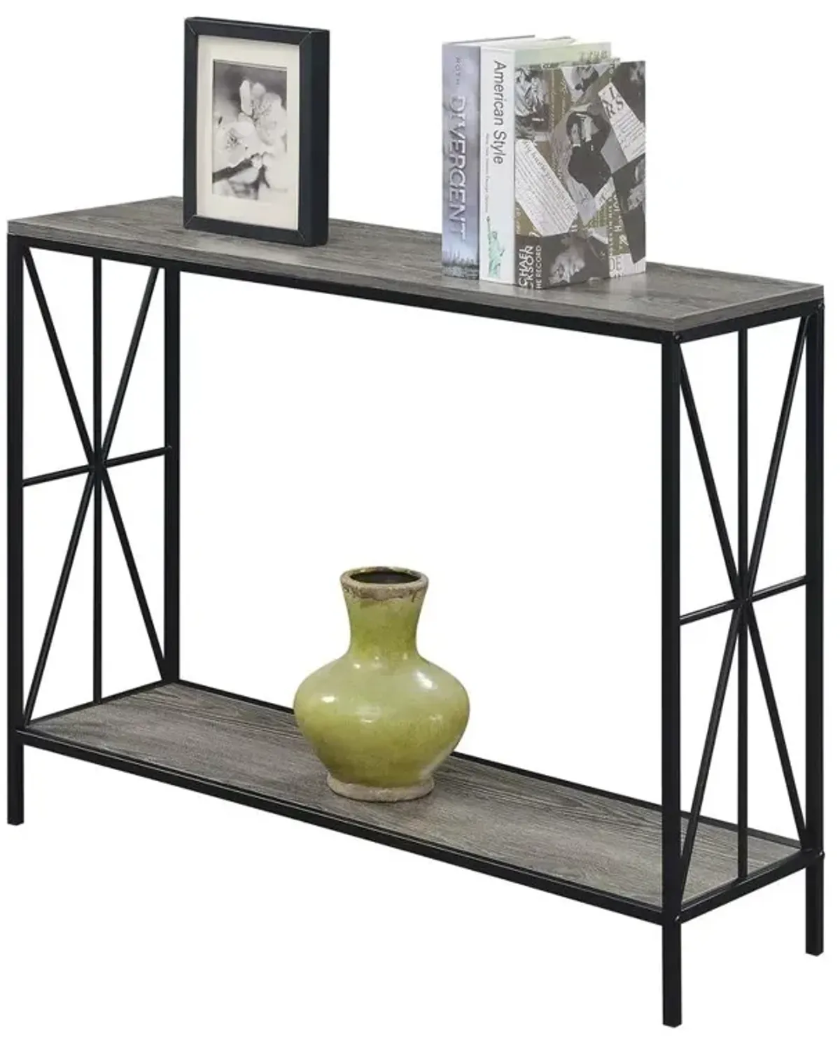 Convenience Concepts Tucson Starburst Console Table with Shelf