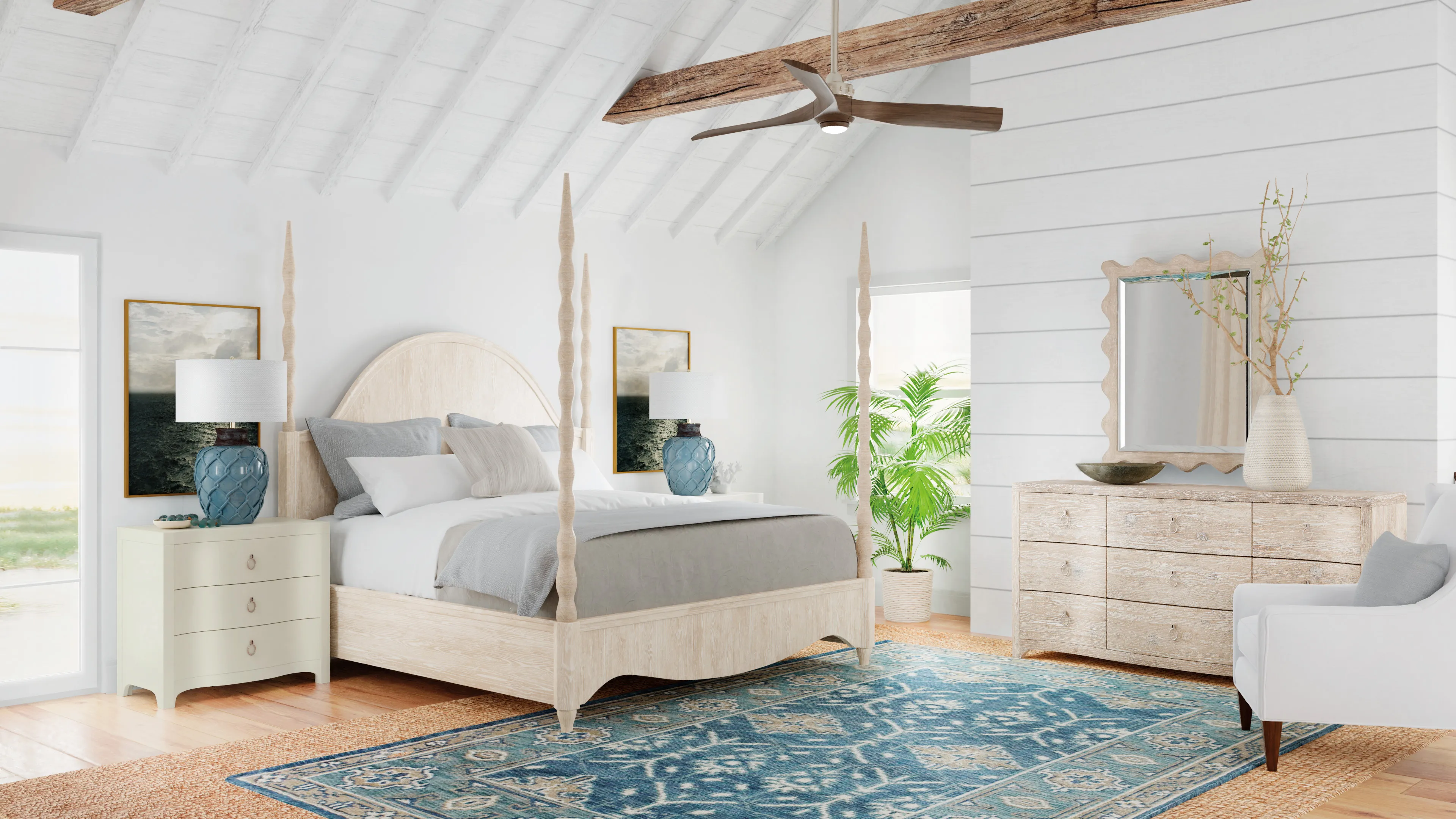 Serenity Jetty Cal King Poster Bed