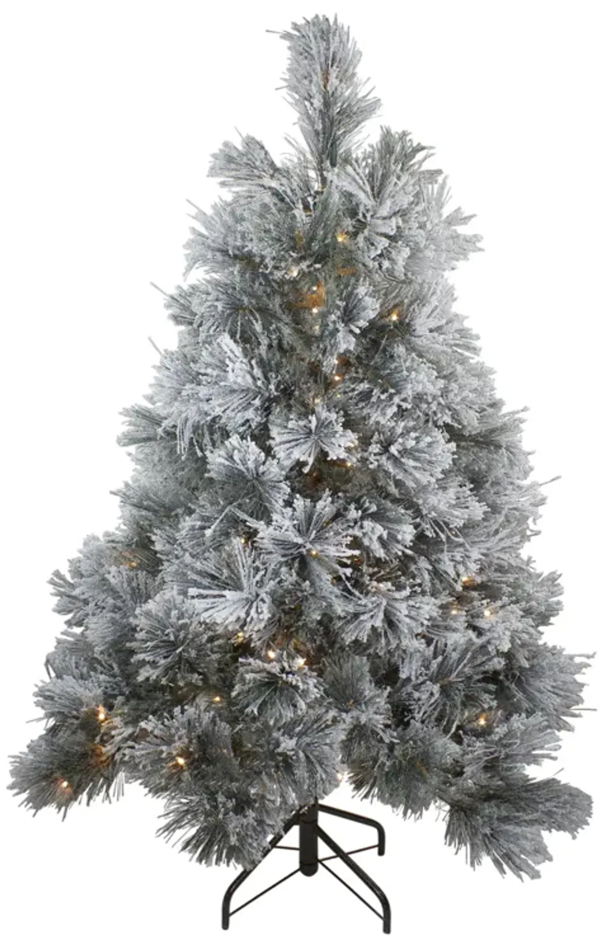 4.5' Pre-Lit LED Black Spruce Artificial Christmas Tree - Clear Lights