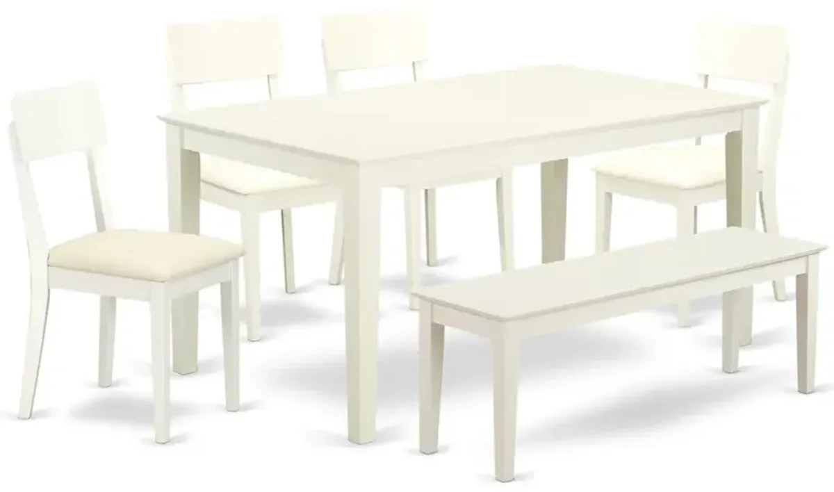 Dining Room Set Linen White, CAAD6-LWH-LC